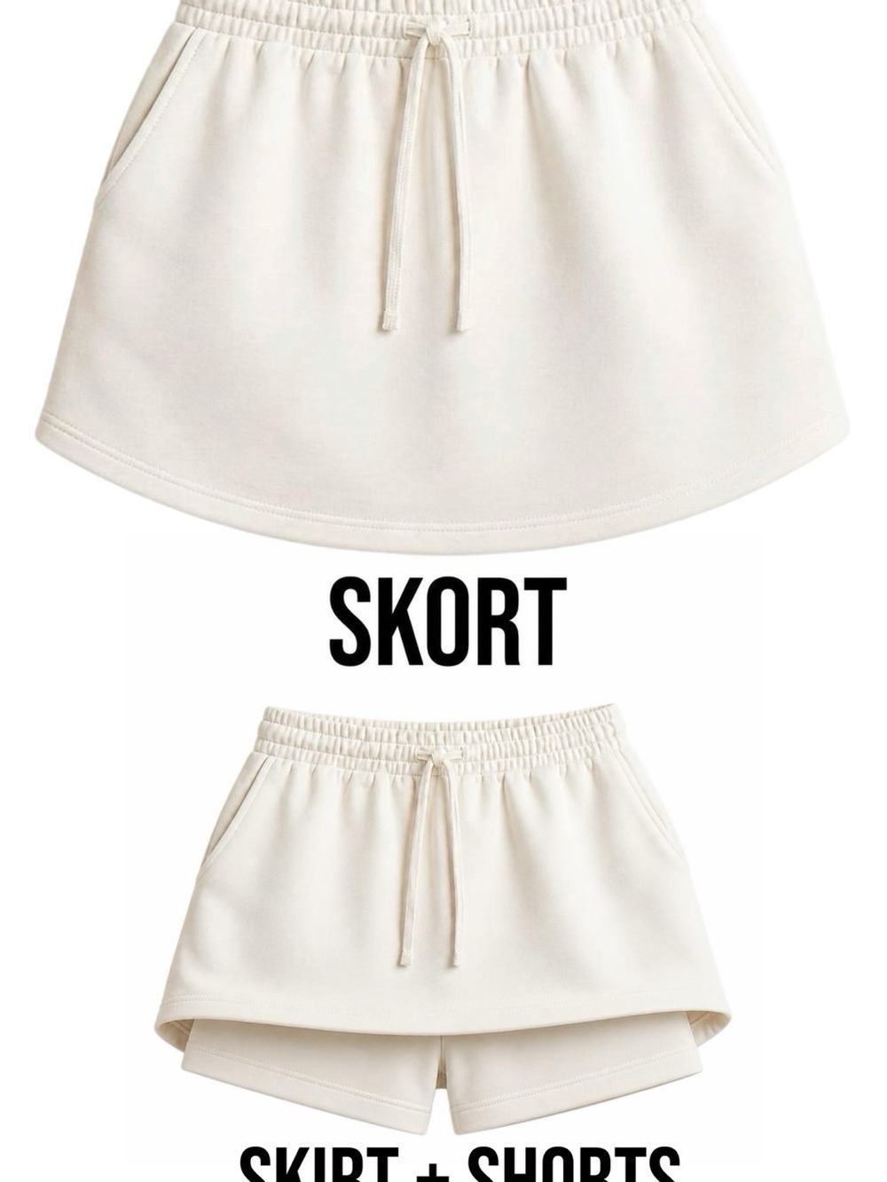 Rae Mode Athletic/Athleisure White Plus Size Skort (skirt + short) in 3X NWOT - Picture 4 of 15